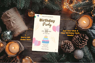 do custom wedding invitation, baby shower or birthday invitation