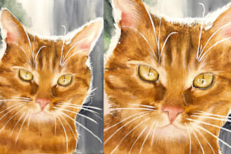 draw a watercolour portrait of your lovely pet, any pet