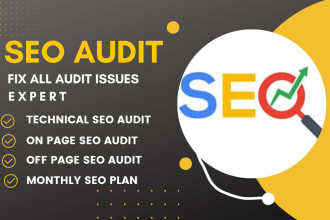 create an expert SEO audit report of your website