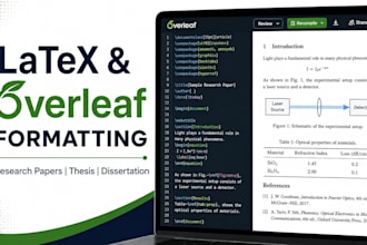 format your latex and overleaf document