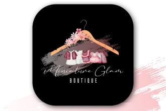 feminine beauty, nail,hair extensions,lips, fashion,boutique,eyelash logo design