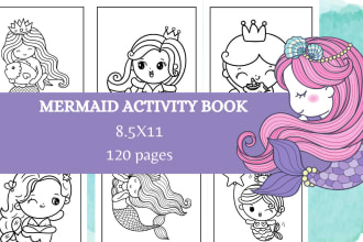 send you an unique mermaid activity book with 120 pages