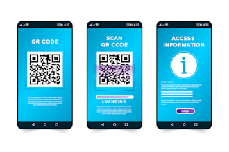 do scannable qr code design for web, app, and business card