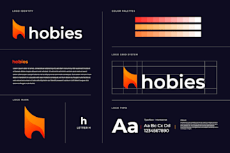 design business logo and brand identity or brand style guide