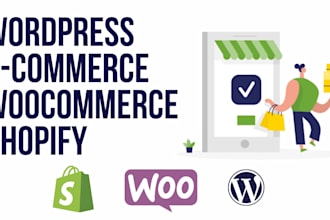 wordpress woo commerce store or shopify store
