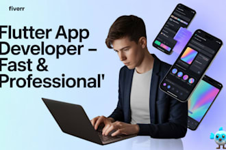 do custom flutter app development, ios app, android app, flutter developer