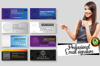 design professional email signature and footer design