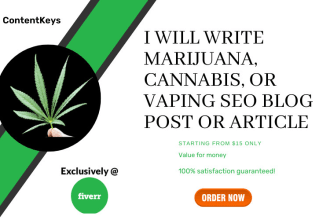 write marijuana or vaping SEO blog posts and articles