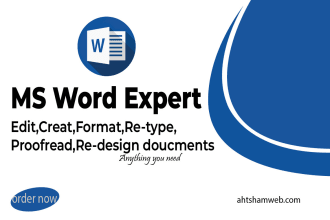 do professional ms word document designing and formatting
