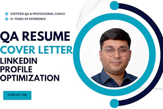 write your ats resume linkedin cover letter for software qa testing