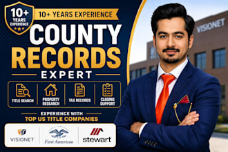 do data entry and property research of county clerk records