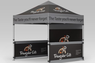 design attractive promotional canopy tent, flag, table cover, banner design