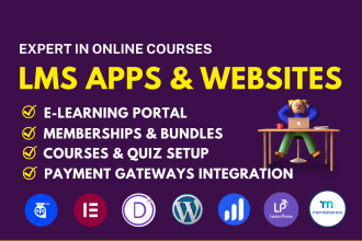 develop elearning wordpress lms website using learndash lms
