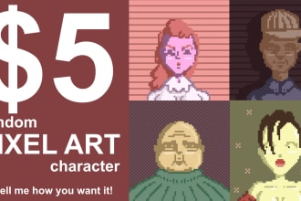characters in pixel art