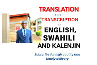 translate english to swahili and kalenjin