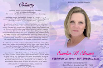 design funeral, obituary, memorial and flyer