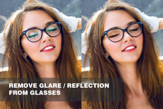 remove glare and reflection from glasses and fix red eye