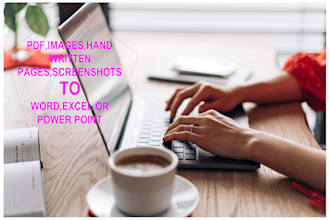 type your handwritten document into word excel files