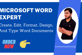 create, edit, format, and type microsoft word documents