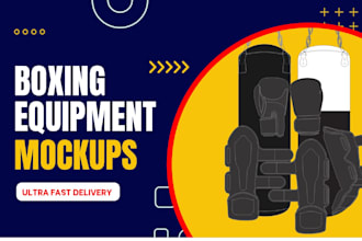 do boxing gloves mockups design professionally