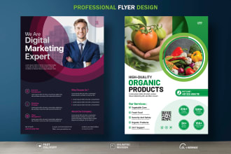 design business flyer, one pager and poster
