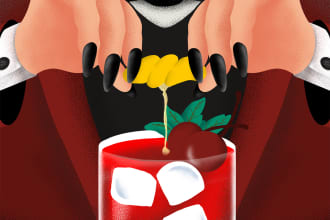 design vintage aesthetic poster for your food or product