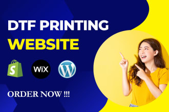 design a professional pod or dtf printing website for 2025
