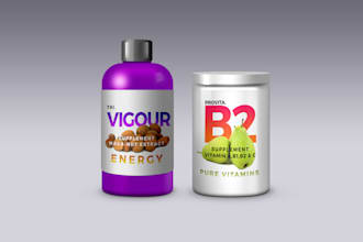 design a unique label for any product and mockup