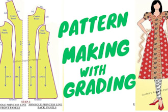 make an apparel sewing pattern for garments manufacture