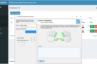 do online biometric fingerprint employee attendance system