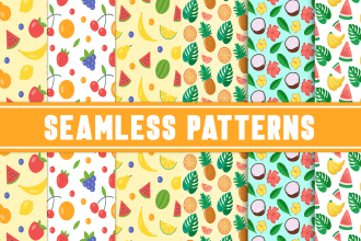 design unique seamless patterns for textile, fabric prints