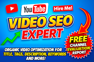 youtube SEO, rank videos, grow channel and monetize