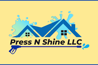 be make clean house, janitorial or commercial cleaning service logo