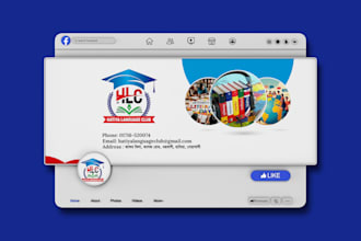 design professional facebook cover banner, linkedin cover