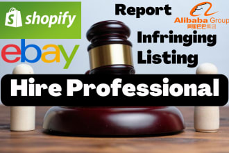 report infringing listing over shopify, etsy and alibaba group under dmca