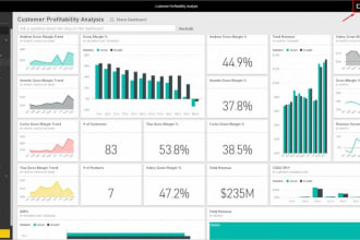 create power bi dashboard report for d365 business central