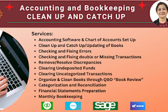 do clean up and catch up in quickbooks and xero
