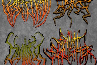 create a metal band logo in any style you choose