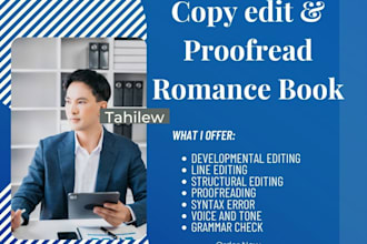 professionally copy edit and proofread your romance book