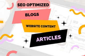 do high quality website SEO content writing, article writing and blog writing