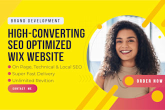 wix website design, SEO optimized wix website, redesign wix website