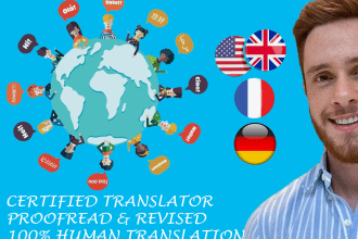 professionally translate in spanish, english, french, german