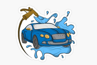 do a high quality car wash logo within 24 hours