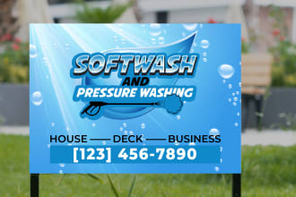 do attractive pressure washing yard sign design in 12 hours