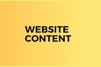 write content for your website