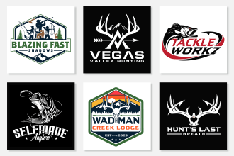 design modern fishing and hunting logo
