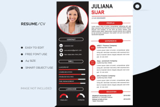 design rewrite professional modern resume, executive CV, cover letter template