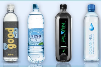 design unique water bottle label