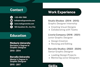 make professional resume design and modern CV template