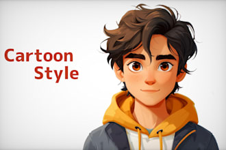 draw a portrait style cartón from photo